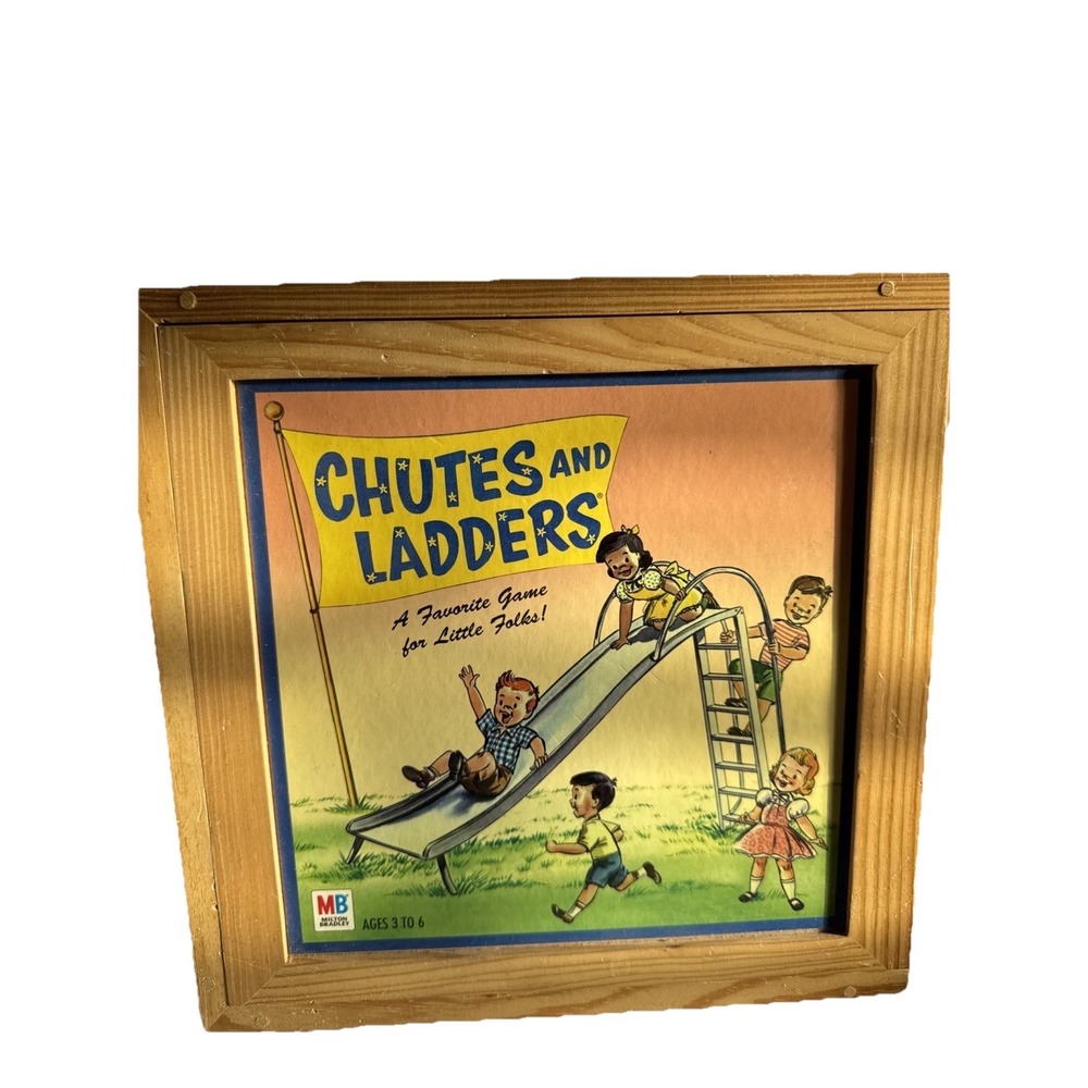 2004 Milton Bradley Chutes & Ladders Nostalgia Game Series,wood Box Shelf Editio